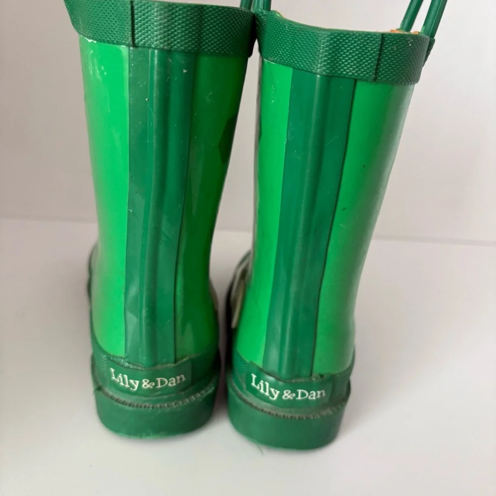 Kidorable Green Alligator Rain Boots Boys Size 9/10